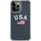 USA with American Flag iPhone 13 Pro Max Clear Case